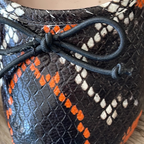 Zara Basic - Snake Print High Heel Leather Ballerinas - Size 37 - Picture 6 of 7